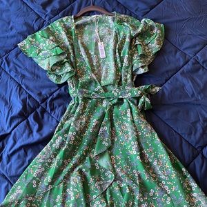 Max studio hi-lo wrap dress